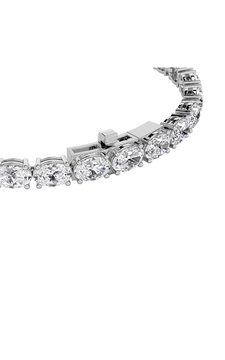 14K White Gold Bracelet KJ01991B.OV-8-21F