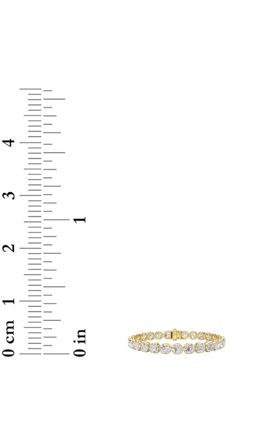 6CTW Round Shaped Lab Grown Diamond (F/VS) Bracelet in 14K Gold