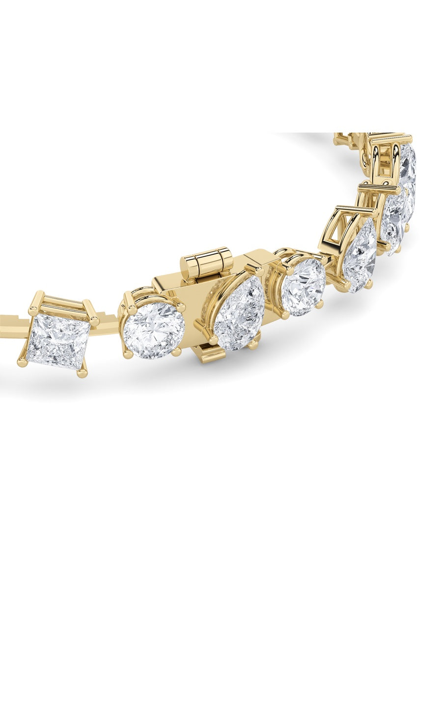 10.5Cttw Mix Shaped Lab Grown Diamond (F/VS) NorthSouth Bracelet in 14K Gold
