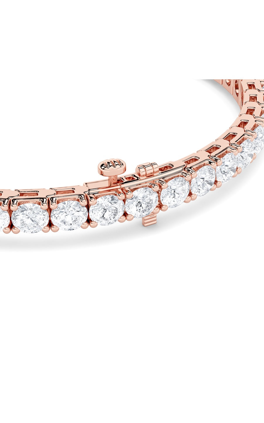 10.25Cttw Round Shaped Lab Grown Diamond (F/VS) Bracelet in 14K Gold
