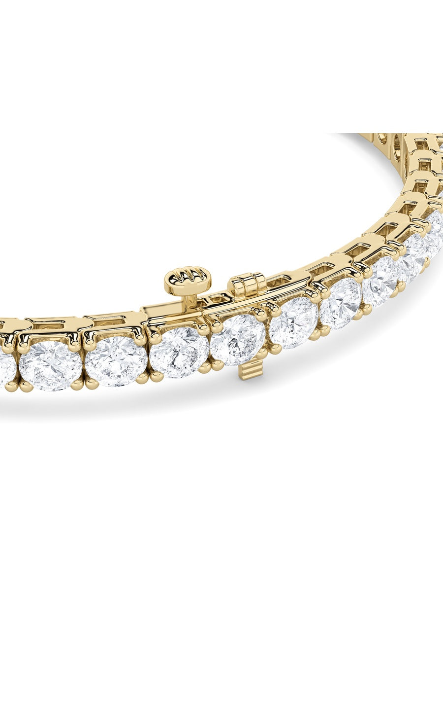 8Cttw Round Shaped Lab Grown Diamond (F/VS) Bracelet in 14K Gold