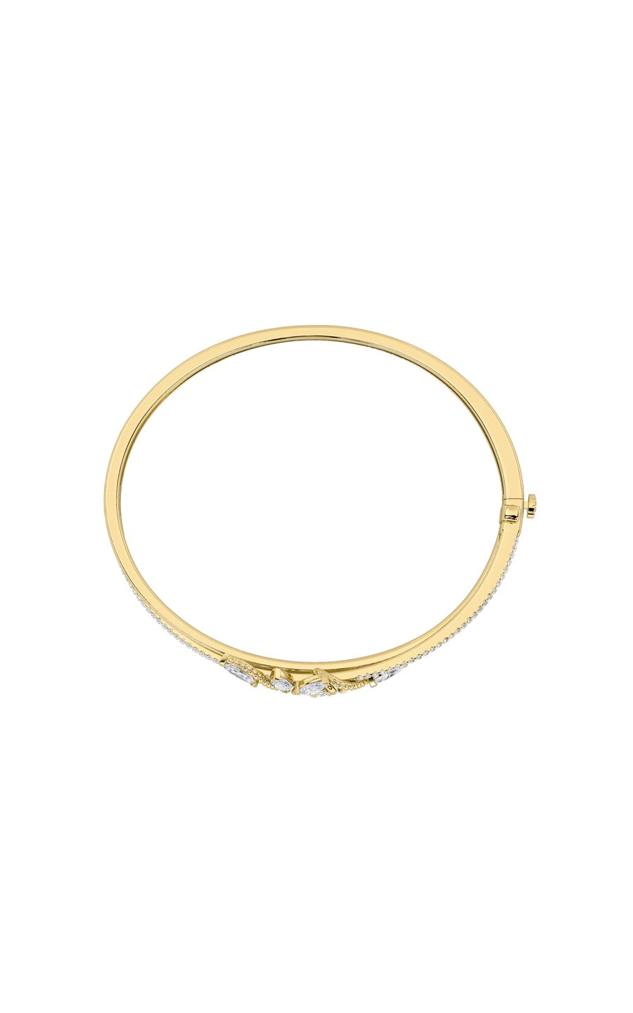 2Cttw Marquise Shaped Lab Grown Diamond (F/VS) Bracelet in 14K Gold