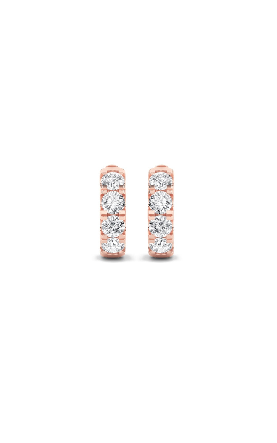 3Cttw Round Shaped Lab Grown Diamond (F/VS) Hoop Earrings in 14K Gold