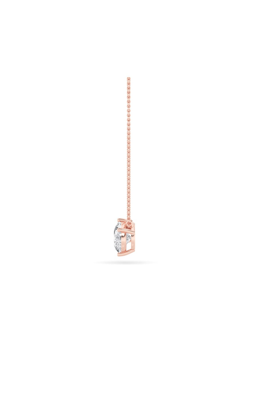 2Cttw Pear Shaped Lab Grown Diamond (F/VS) East West Solitaire Necklace in 14K Gold