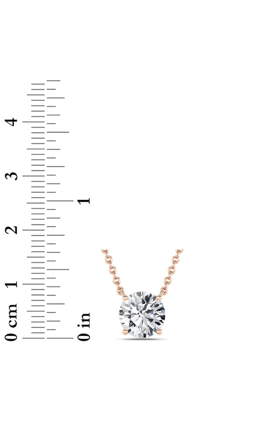 2.5Cttw Round Shaped Lab Grown Diamond (F/VS) Necklace in 14K Gold