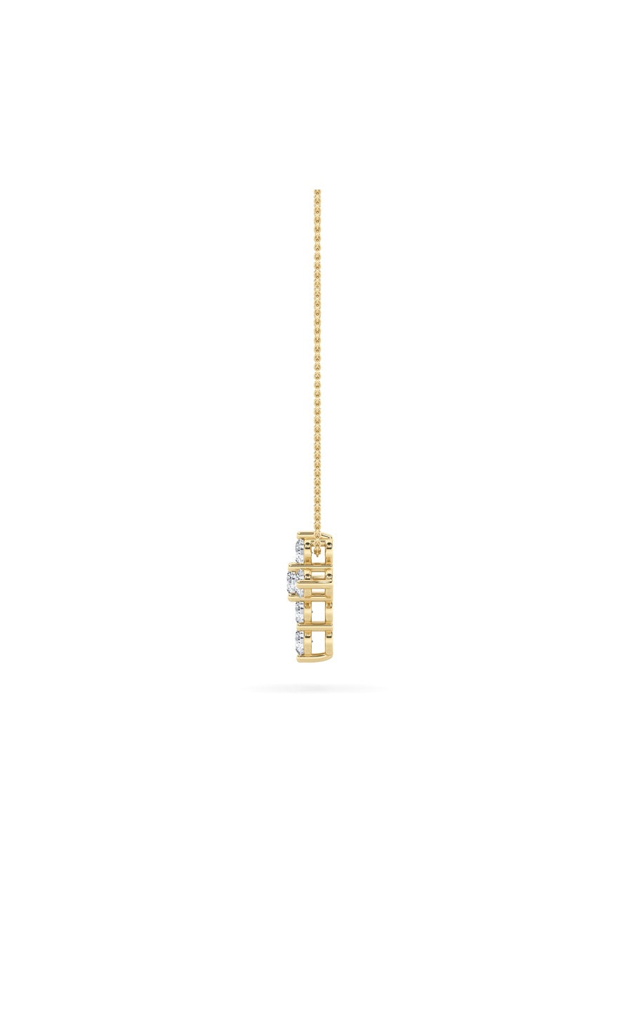 1.5Cttw Round Shaped Lab Grown Diamond (F/VS) Cross Pendant in 14K Gold