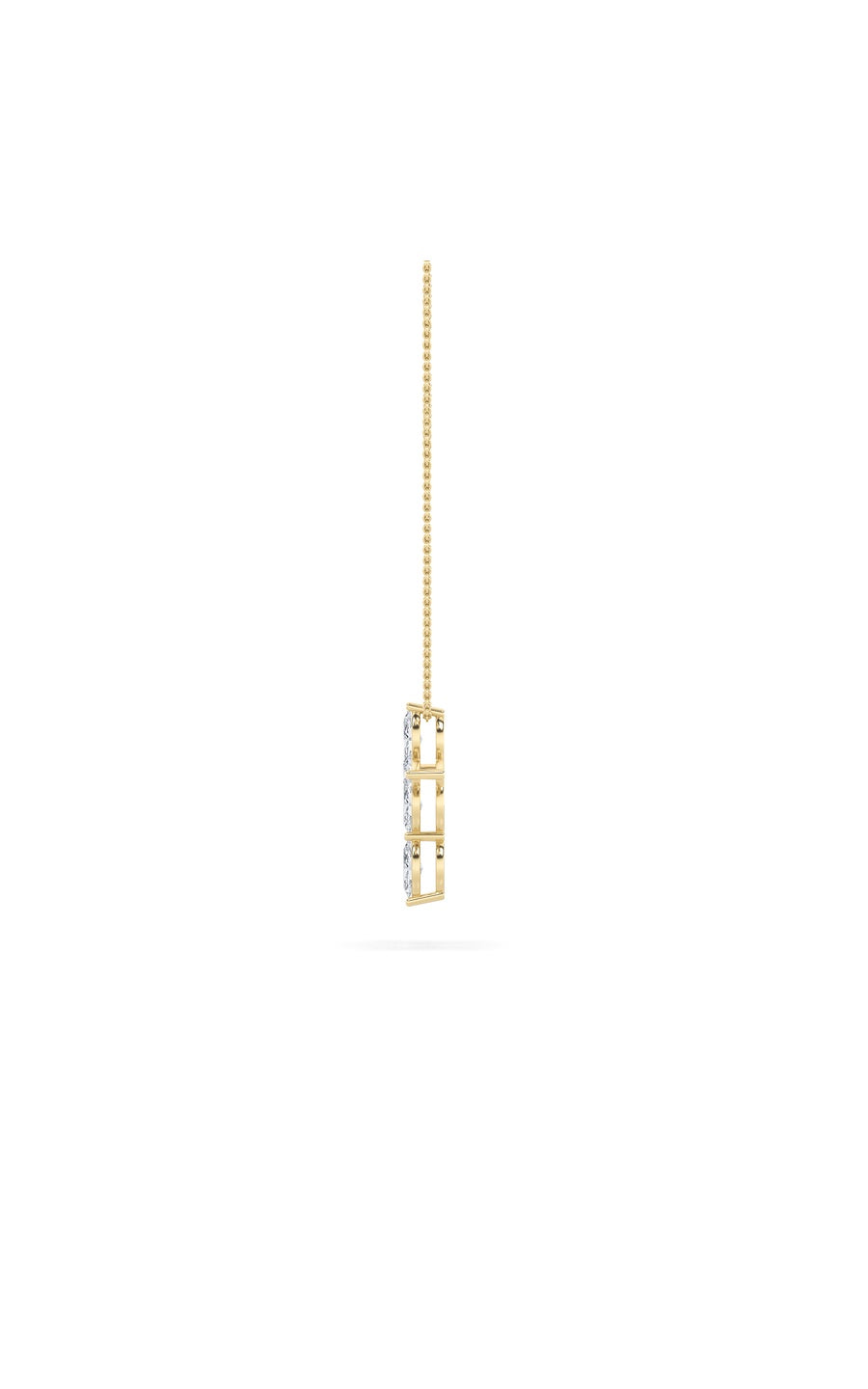 1.5Cttw Marquise Shaped Lab Grown Diamond (F/VS) Cross Pendant in 14K Gold