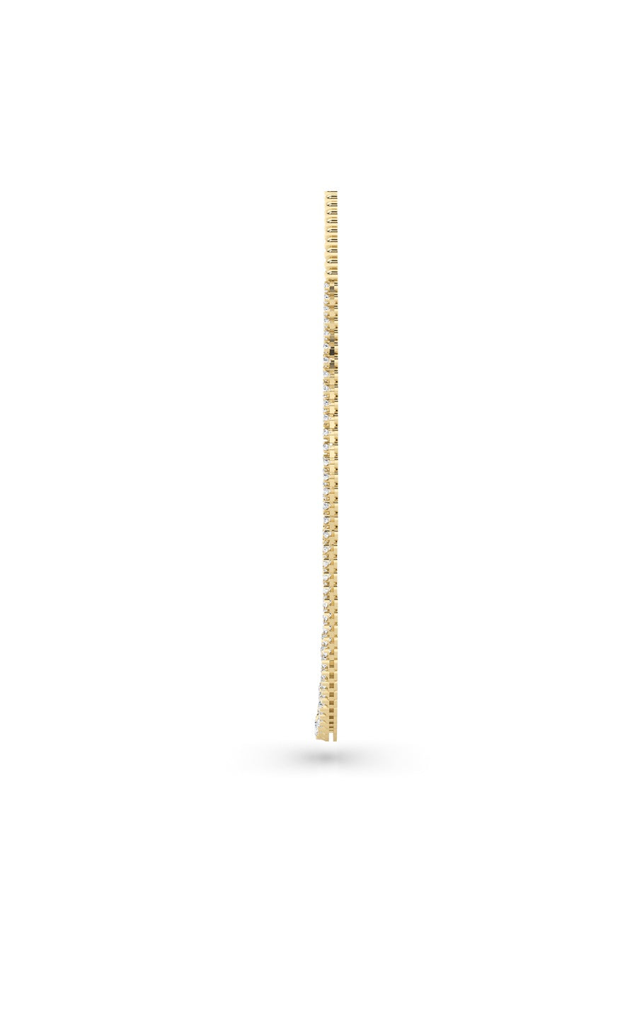 7Cttw Round Shaped Lab Grown Diamond (F/VS) Graduating Half Riviera Necklace in 14K Gold