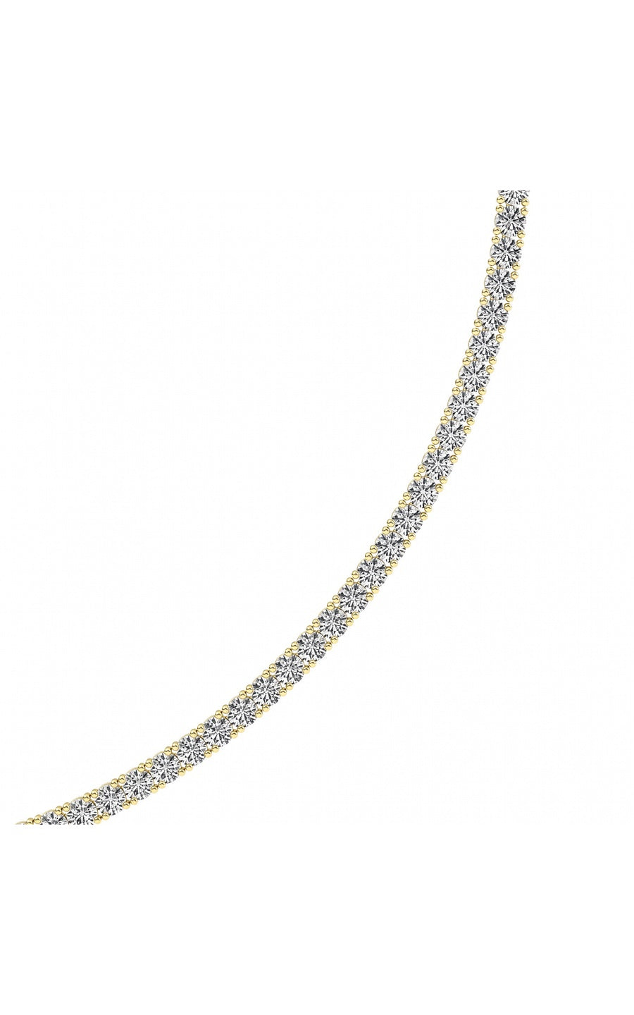 15CTW Round Shaped Lab Grown Diamond (F/VS) Necklace in 14K White Gold