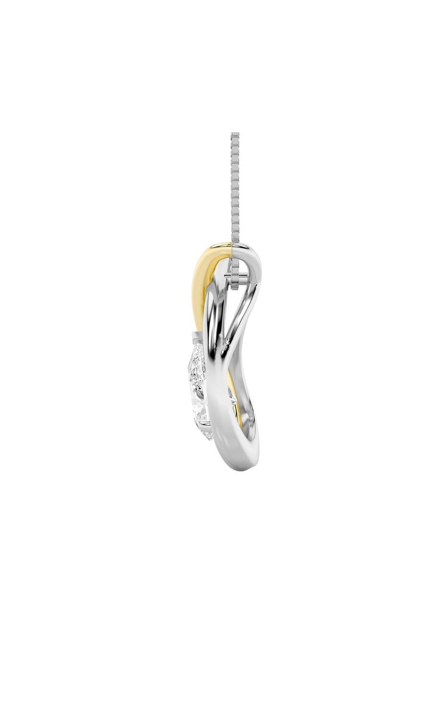 1.5Cttw Pear Shaped Lab Grown Diamond (F/VS) FancyPendant in 14K Gold