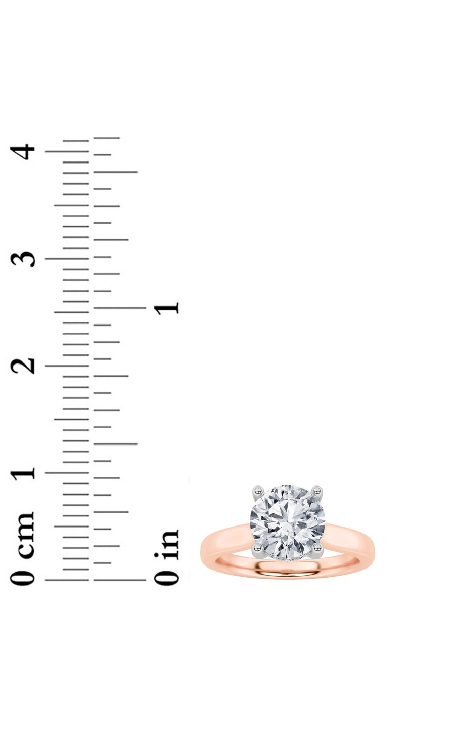 3Cttw Round Shaped Lab Grown Diamond (F/VS) HiddenHalo Cathedral Shank Engagement Ring in 14K Gold