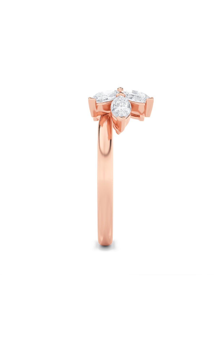 1Cttw Marquise Shaped Lab Grown Diamond (F/VS) Wrap Ring in 14K Gold