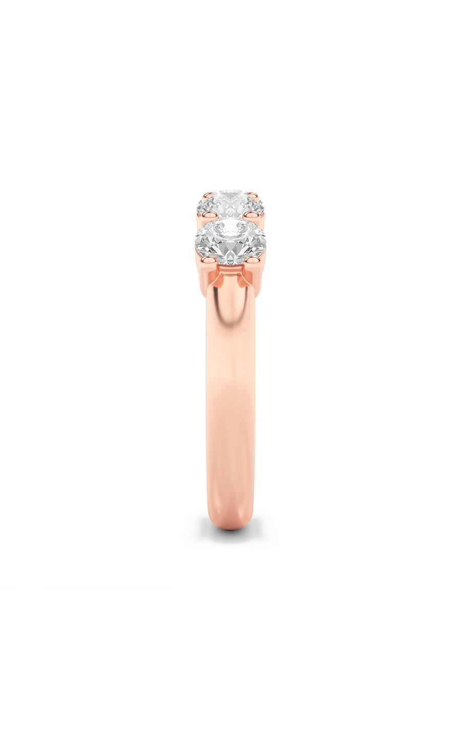 1.5Cttw Round Shaped Lab Grown Diamond (F/VS) FiveStone Band Ring in 14K Gold
