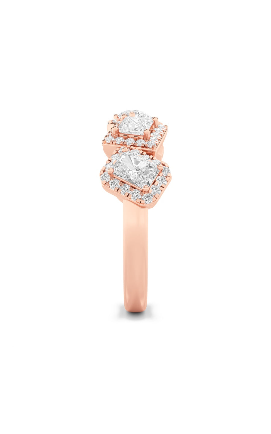 1.5Cttw Mix Shaped Lab Grown Diamond (F/VS) Five Stone Ring in 14K Gold
