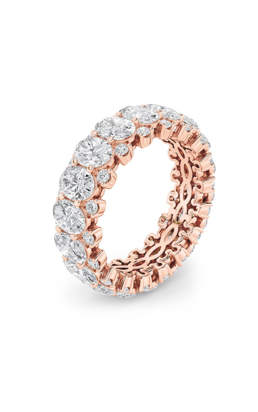 6.75Cttw Oval Shaped Lab Grown Diamond (G/VS) Eternity Band Ring in 14K Gold