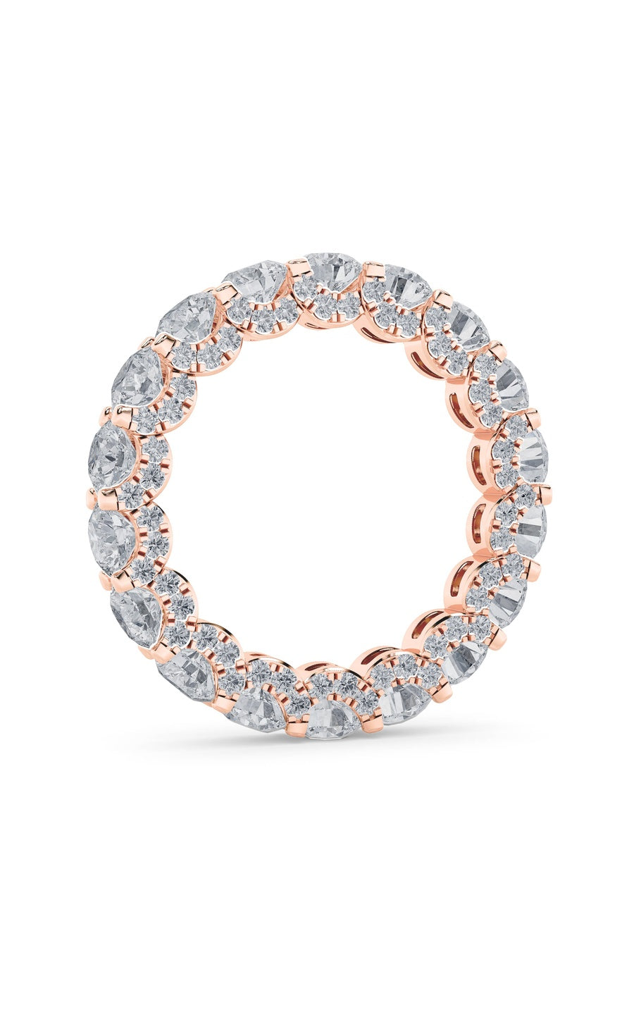 5Cttw Round Shaped Lab Grown Diamond (F/VS) Eternity Band Ring in 14K Gold