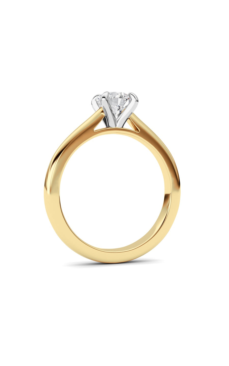 0.75Cttw Round Shaped Lab Grown Diamond (E/VS) Classic Solitaire Engagement Ring in 14K Gold
