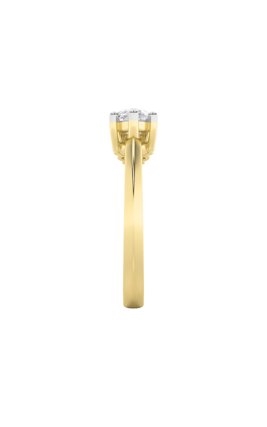 1Cttw Pear Shaped Lab Grown Diamond (F/VS) East West Fashion Ring in 14K Gold