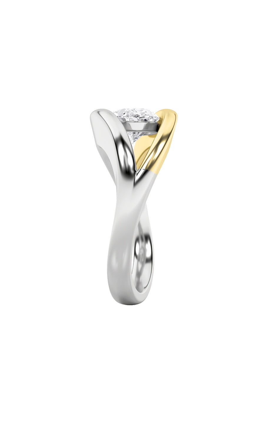 1.5Cttw Oval Shaped Lab Grown Diamond (F/VS) EastWest Solitaire Ring in 14K Gold