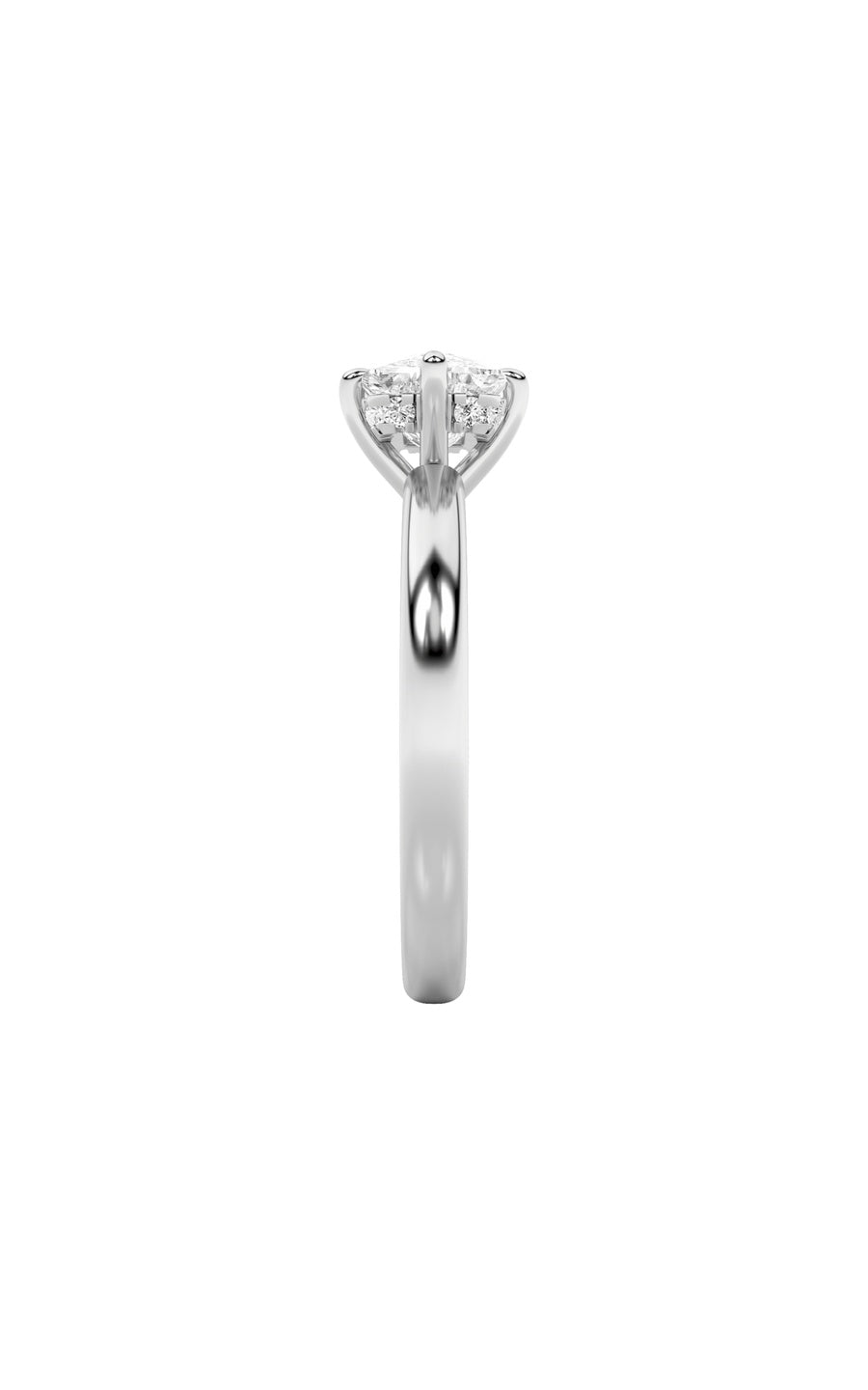 1.5Cttw Elongated Cushion Shaped Lab Grown Diamond(F/VS) East West Solitaire Ring in 14K Gold