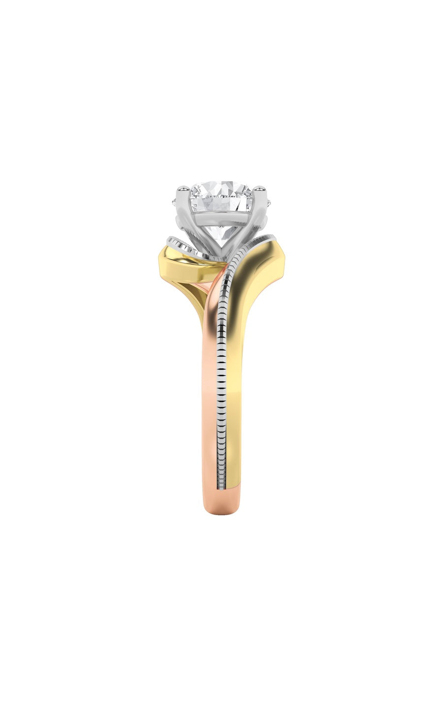 2Cttw Round Shaped Lab Grown Diamond (F/VS) Solitaire Engagement Ring in 14K Gold