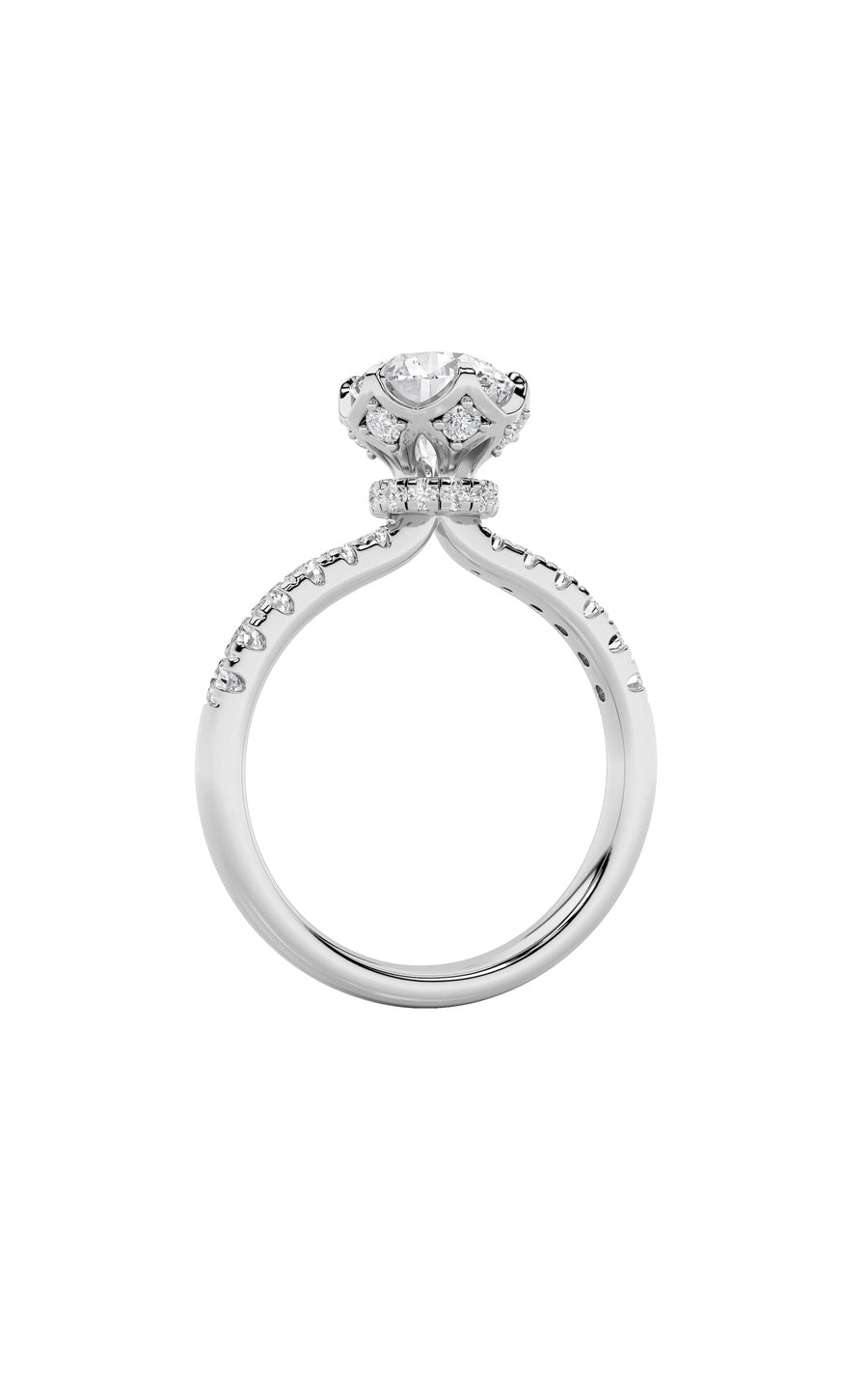 2Cttw Round Shaped Lab Grown Diamond (F/VS) Solitaire Engagement Ring in 14K Gold