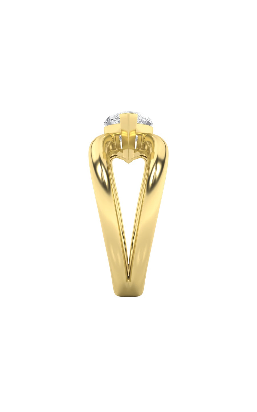 2Cttw Marquise Shaped Lab Grown Diamond (G/VS) East West Solitaire Fancy Ring in 14K Gold