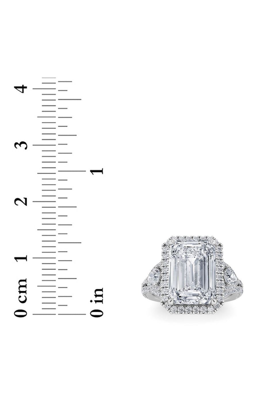 6.25Cttw Radiant Shaped Lab Grown Diamond (G/VS) Bold Accented Statement Engagement Ring in 14K Gold