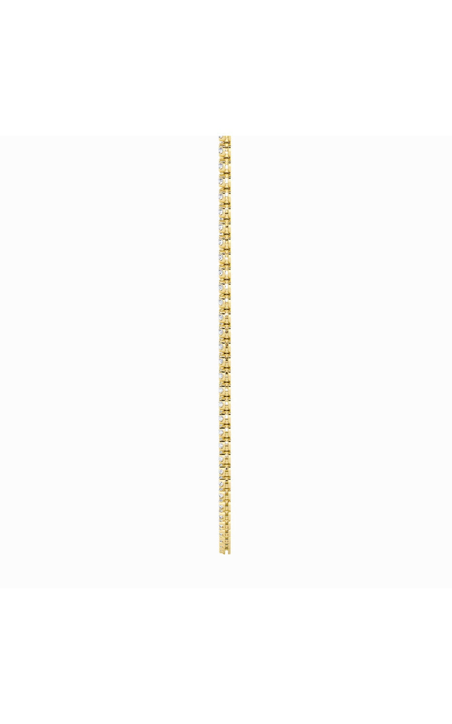 15Cttw Round Shaped Lab Grown Diamond (F/VS) BezelSet Tennis Necklace in 14K White Gold