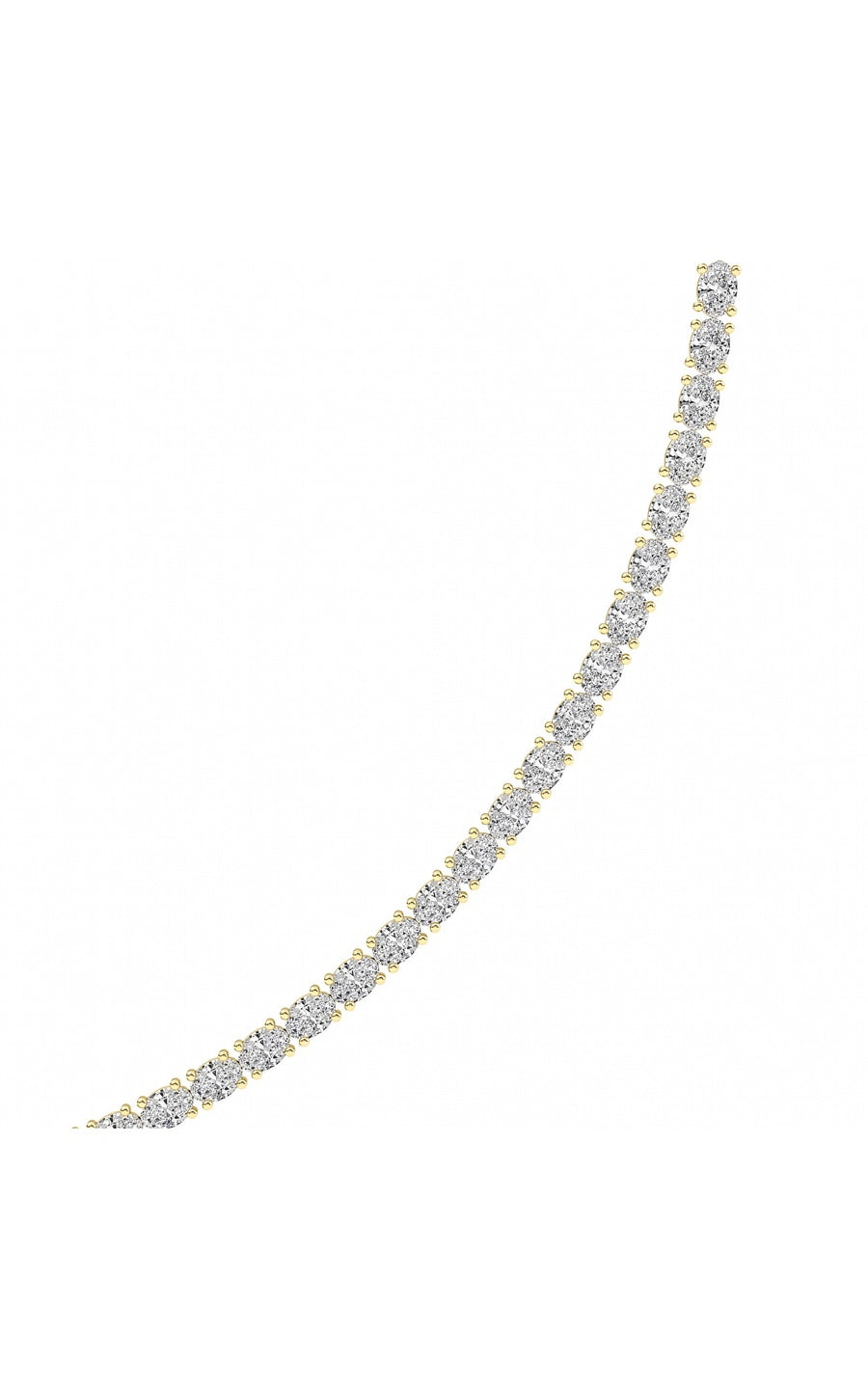 14K White Gold Necklace KJ01990N.OV-12-21F
