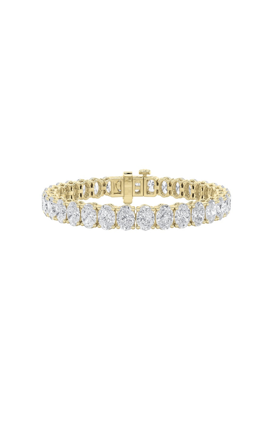10Cttw Oval Shaped Lab Grown Diamond North South Bracelet in 14K Gold (F/VS)