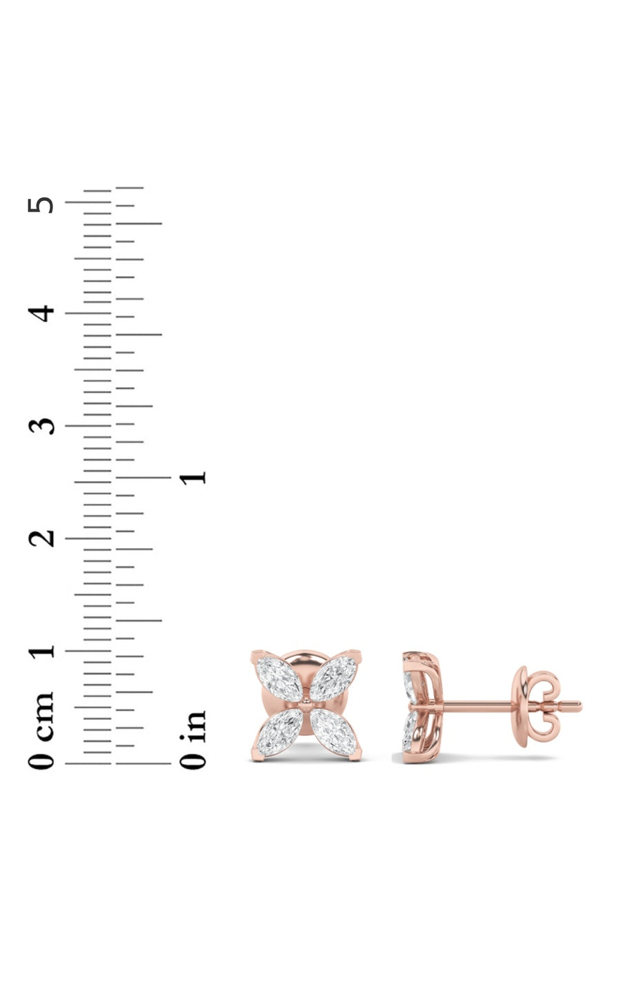 1.5CTW Marquise Shaped Lab Grown Diamond (G/VS) Flower Earrings in 14K Gold