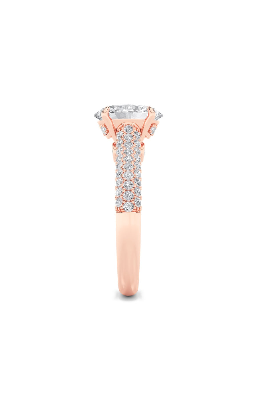 2.5CTW Oval Shaped Lab Grown Diamond (F/VS) Hidden Halo Accented Engagement Ring in 14K Gold