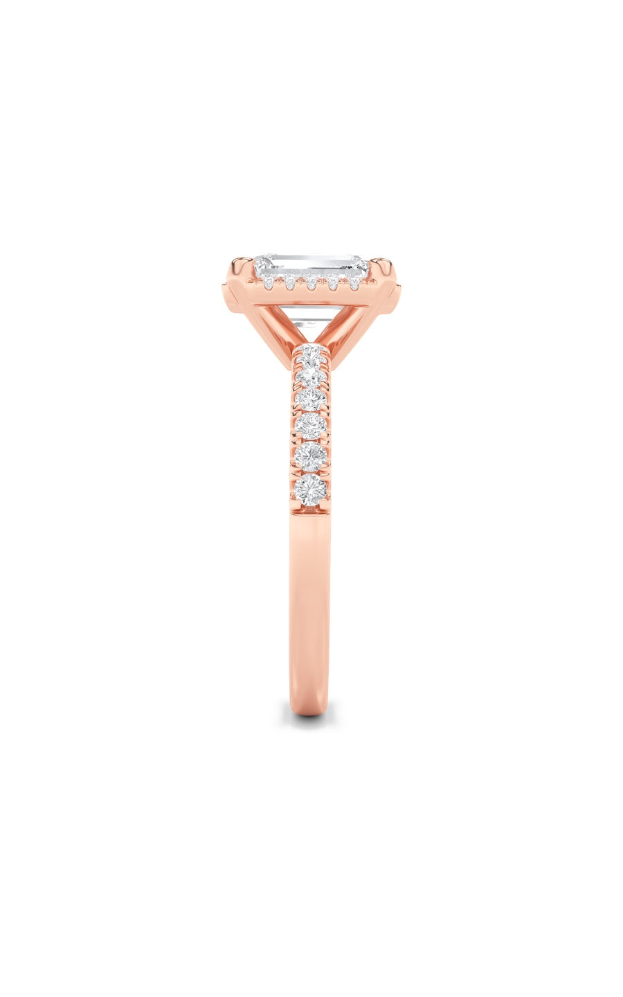 2Cttw Radiant Shaped Lab Grown Diamond (F/VS) HaloAccented Engagement Ring in 14K Gold