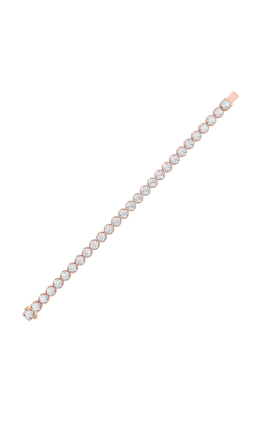 7Cttw Round Shaped Lab Grown Diamond (F/VS) Bracelet in 14K Gold