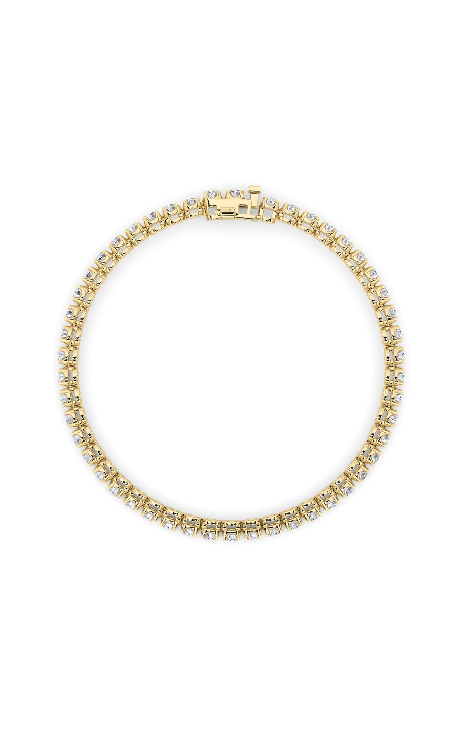 8Cttw Round Shaped Lab Grown Diamond (F/VS) Bracelet in 14K Gold