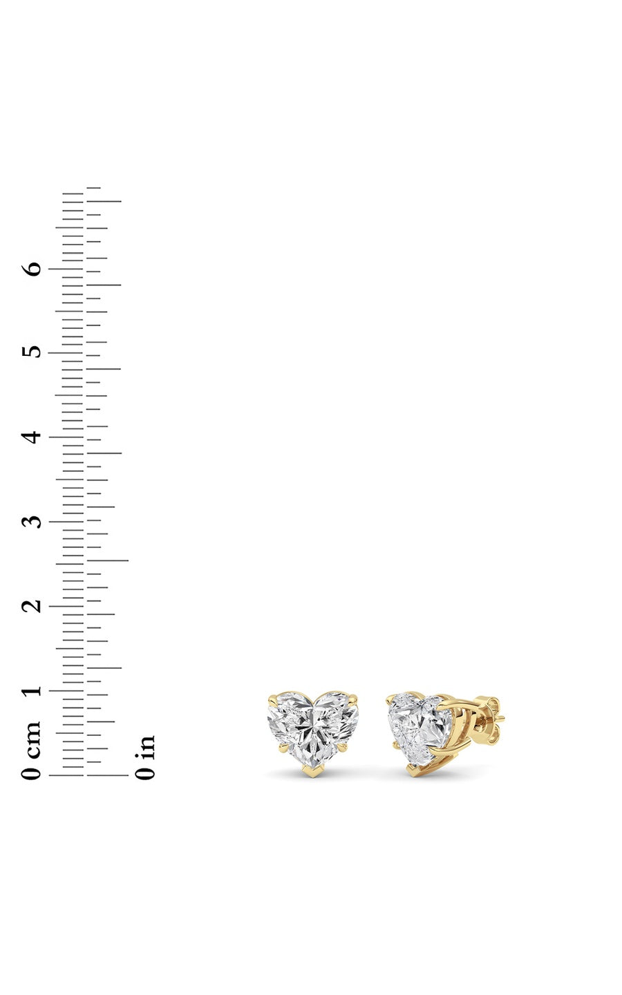 8Cttw Heart Shaped Lab Grown Diamond (F/VS ) StudEarrings in 14K Gold
