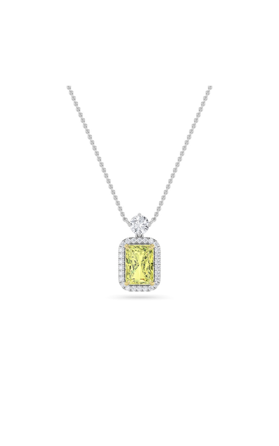 2.5Cttw Radiant Shaped Lab Grown Diamond (F/VS) Necklace in 14K Gold