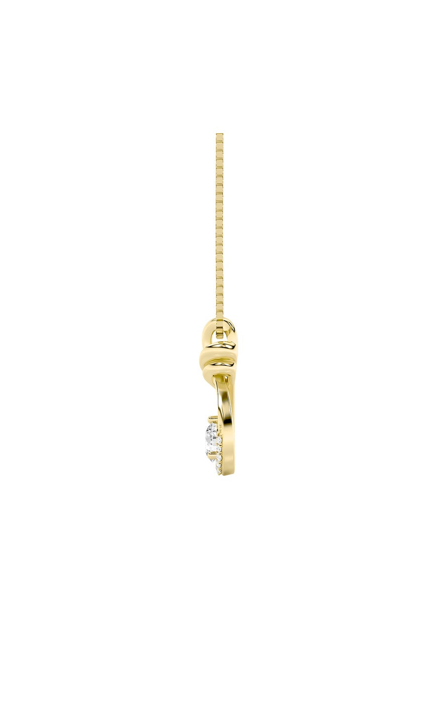 1Cttw Round Shaped Lab Grown Diamond (F/VS) Solitaire Pendant in 14K Gold