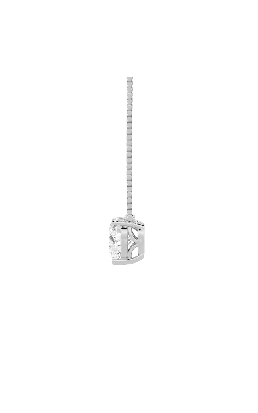 1Cttw Heart Shaped Lab Grown Diamond (F/VS) HeartShaped Necklace in 14K Gold