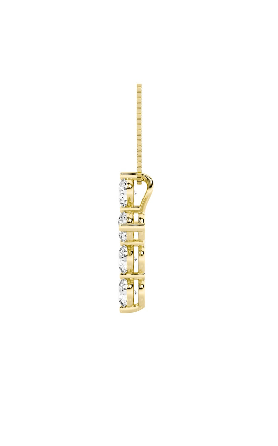 1.5CTW Round Shaped Lab Grown Diamond (F/VS) Cross Pendant in 14K Gold