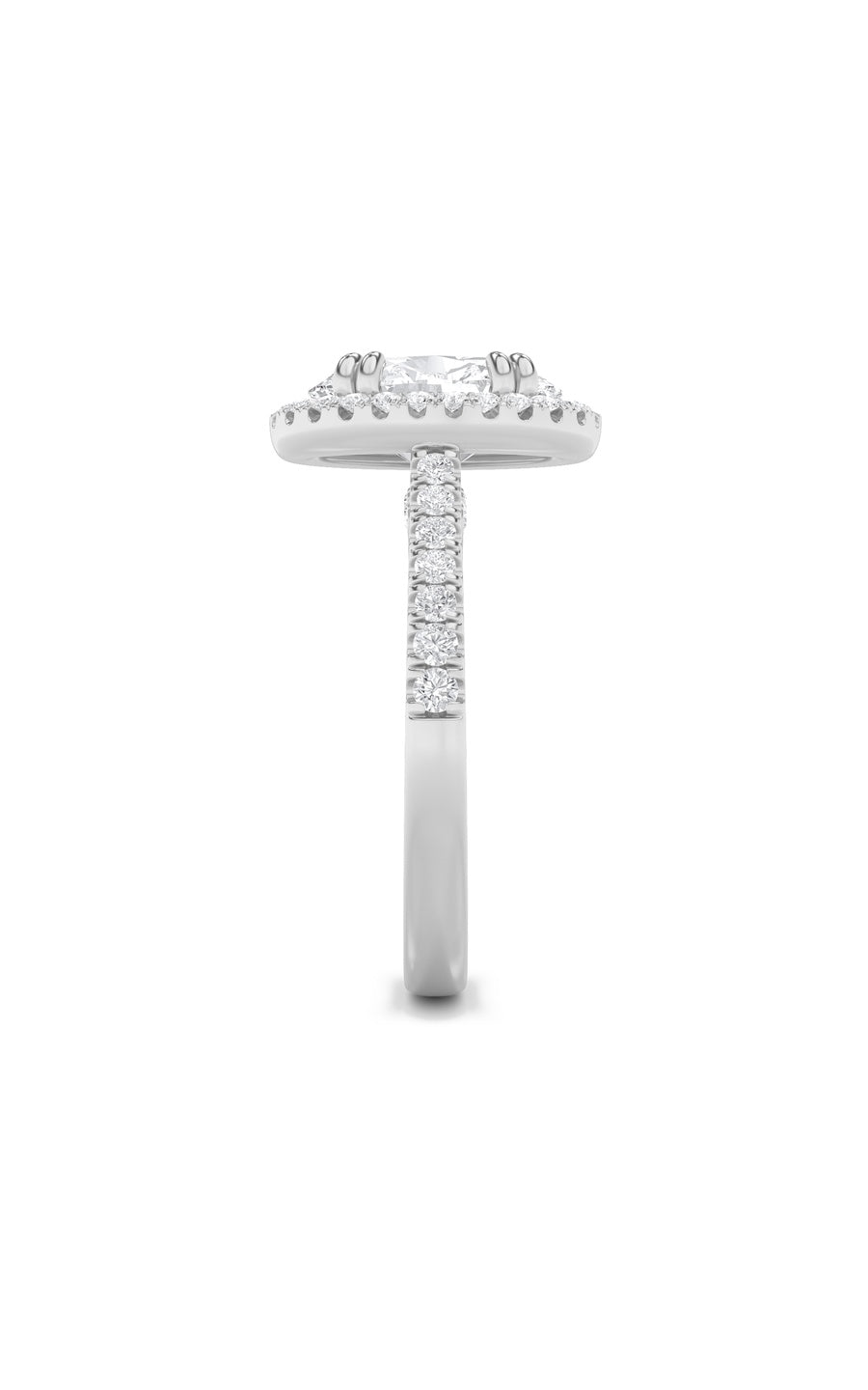 2.5Cttw Oval Shaped Lab Grown Diamond (F/VS) Classic Halo Accented Engagement Ring in 14K Gold