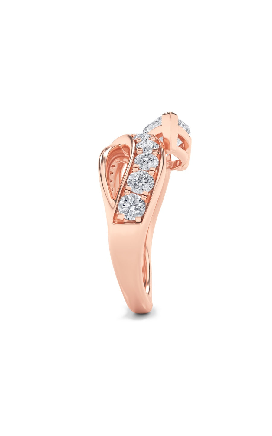 2Cttw Pear Shaped Lab Grown Diamond (F/VS) FashionAccentedEngagement Ring in 14K Gold