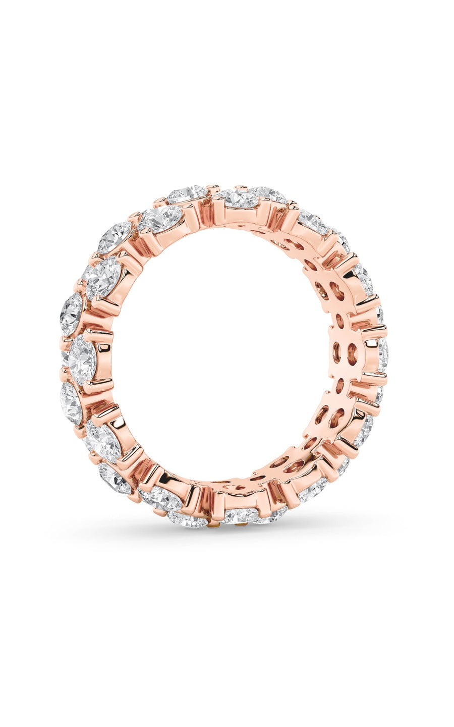 5Cttw Round Shaped Lab Grown Diamond (F/VS) Eternity Band Ring in 14K Gold