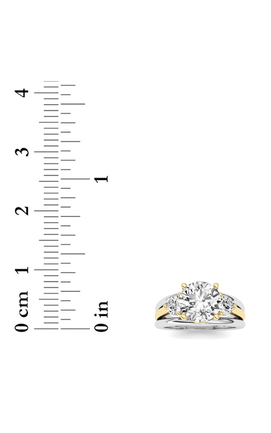 3Cttw Oval Shaped Lab Grown Diamond (F/VS) Two Tone Solitaire Engagement Ring in 14K Gold