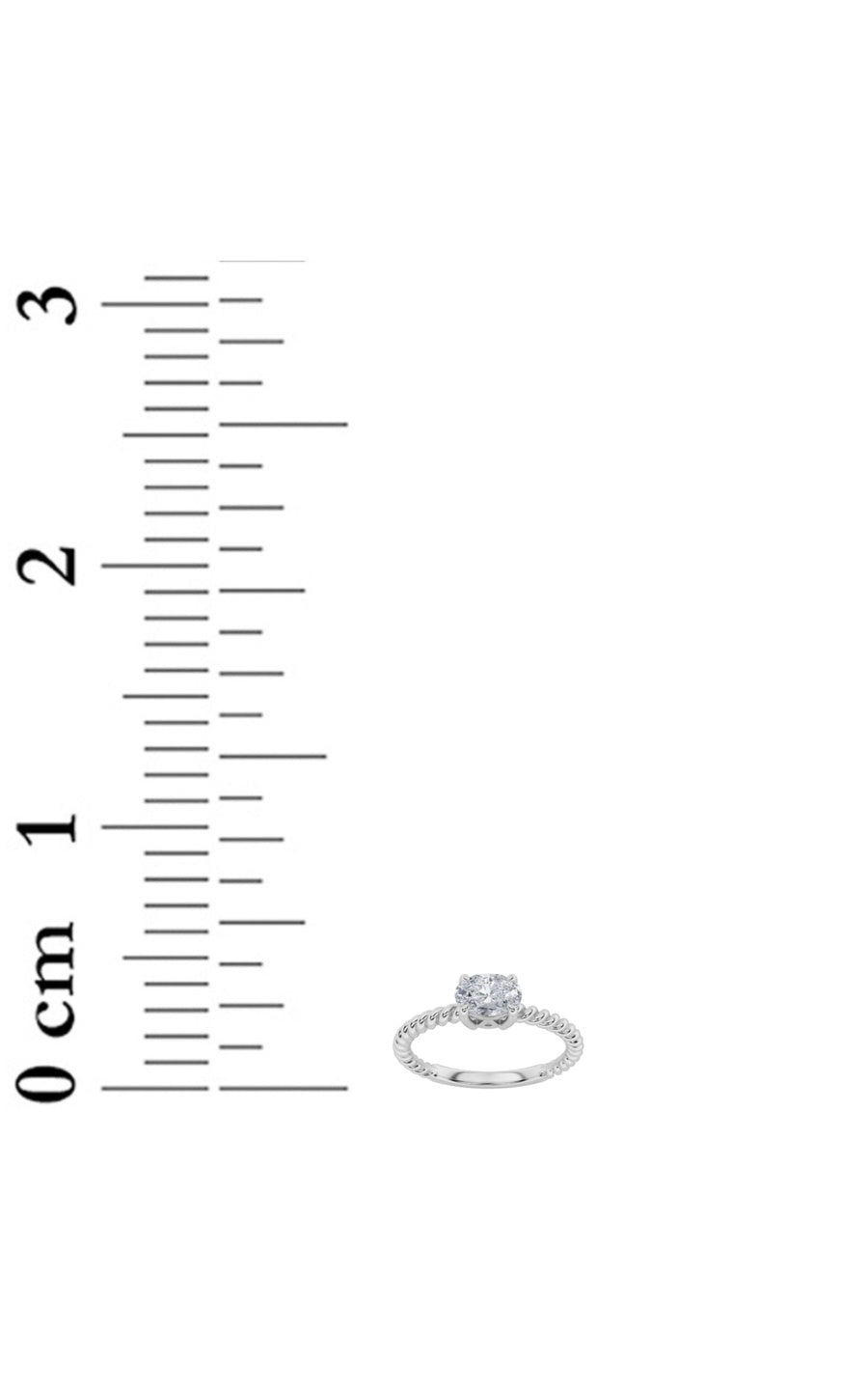 0.5CTW Oval Shaped Lab Grown Diamond (F/VS) Petite Solitaire Engagement RING in 14K Gold