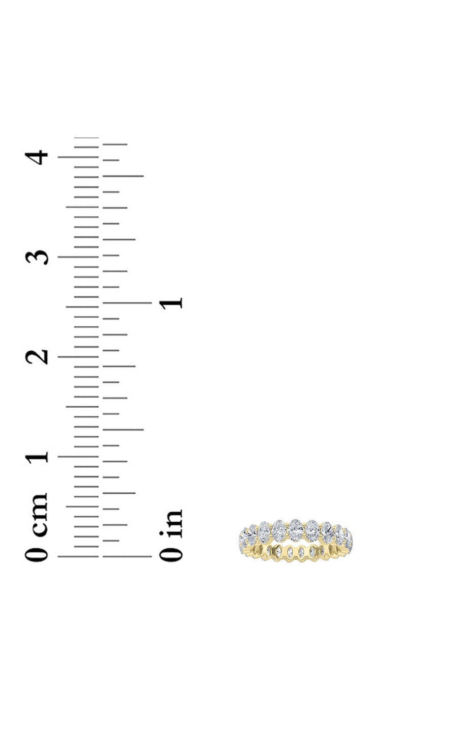 4.75Cttw Oval Shaped Lab Grown Diamond Split Prong Eternity Ring in 14K Gold (F/VS)