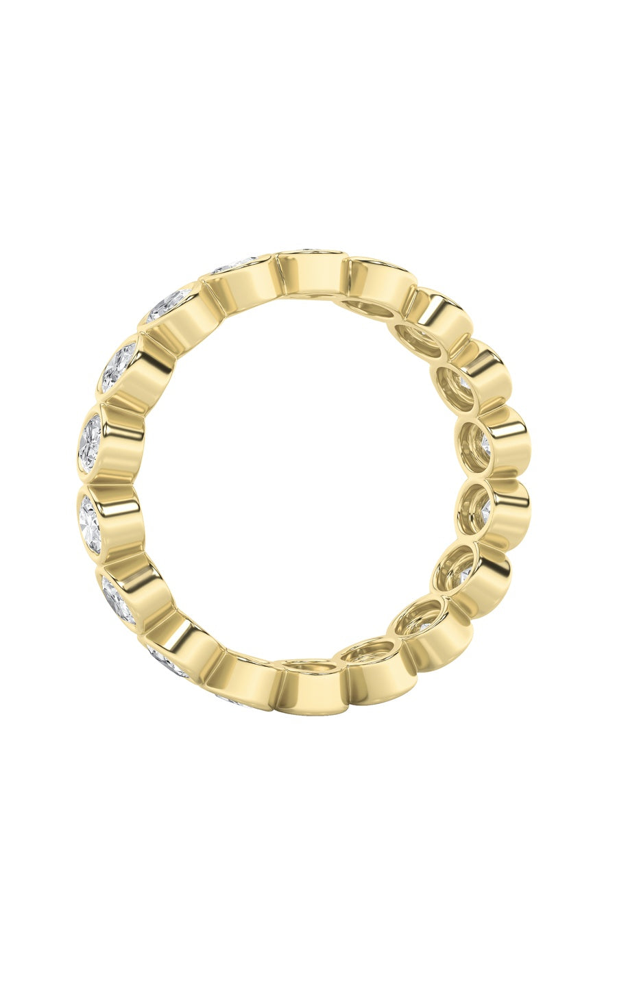 3.75Cttw Oval Shaped Lab Grown Diamond (F/VS) Eternity Band Ring in 14K Gold