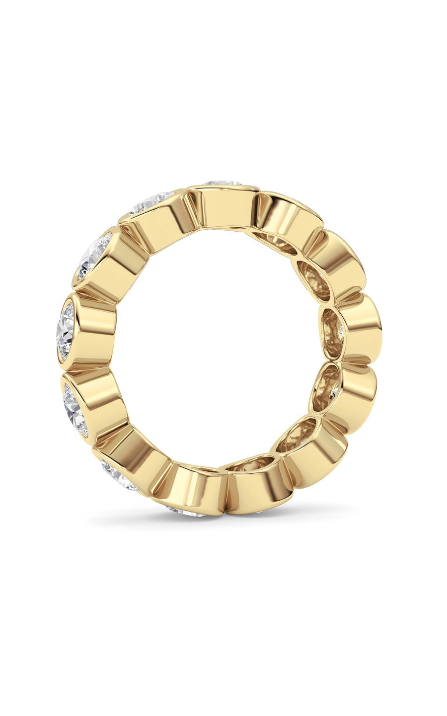 3.2Cttw Round Shaped Lab Grown Diamond (F/VS) Eternity Band Ring in 14K Gold