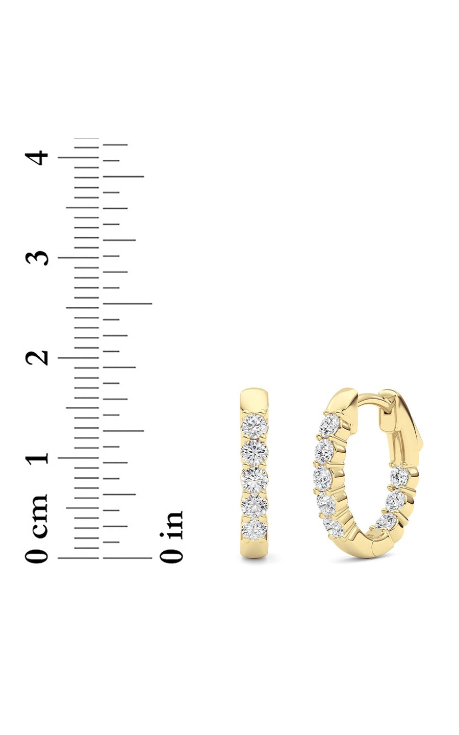 1Cttw Round Shaped Lab Grown Diamond (F/VS) InsideOut Hoop Earring in 14K Gold